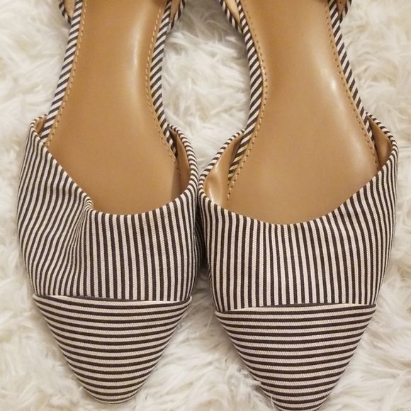 Navy Striped Merona Flats - Picture 4 of 7